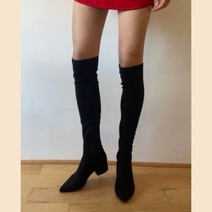 STEVE MADDEN Knee-high vegan suede boots, narrow calf